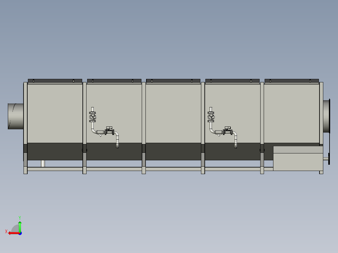 野菜加工用漂烫机后视图