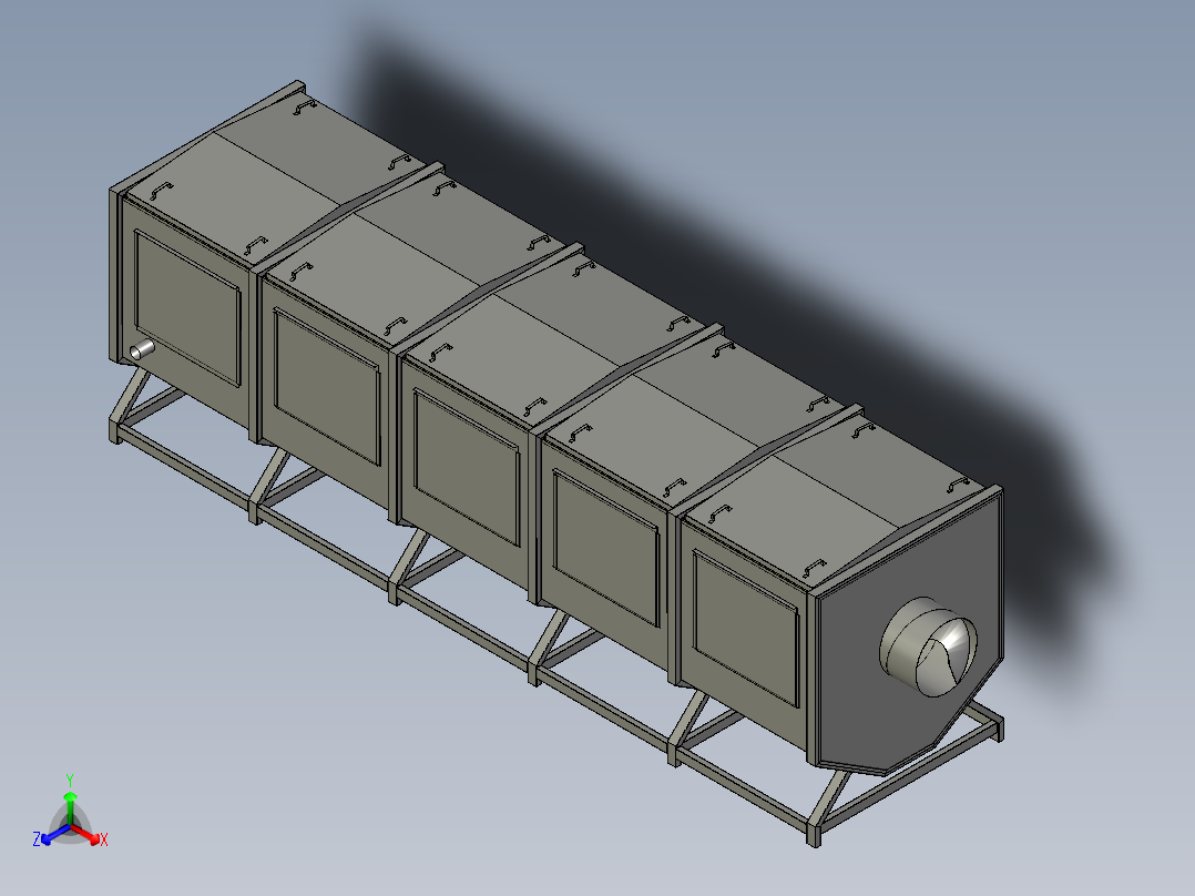 野菜加工用漂烫机正等轴测图