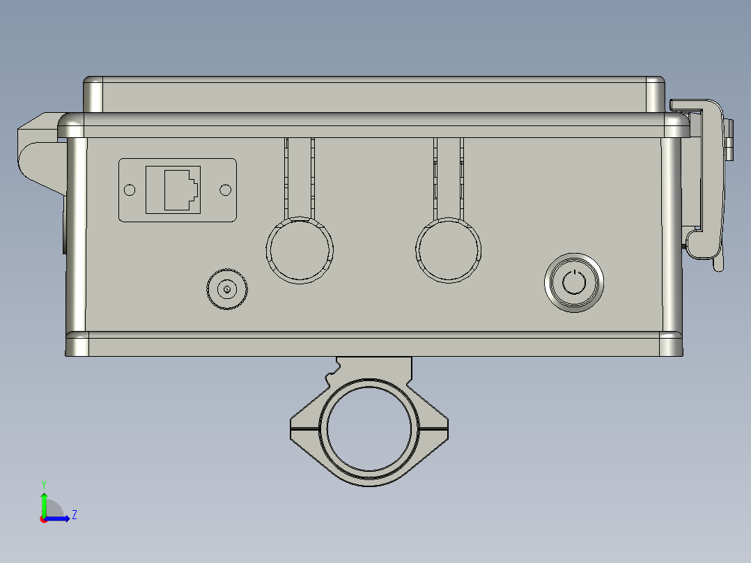 RTK专用5G机载网联终端左视图
