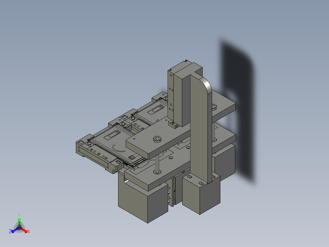 贴胶底部正等轴测图