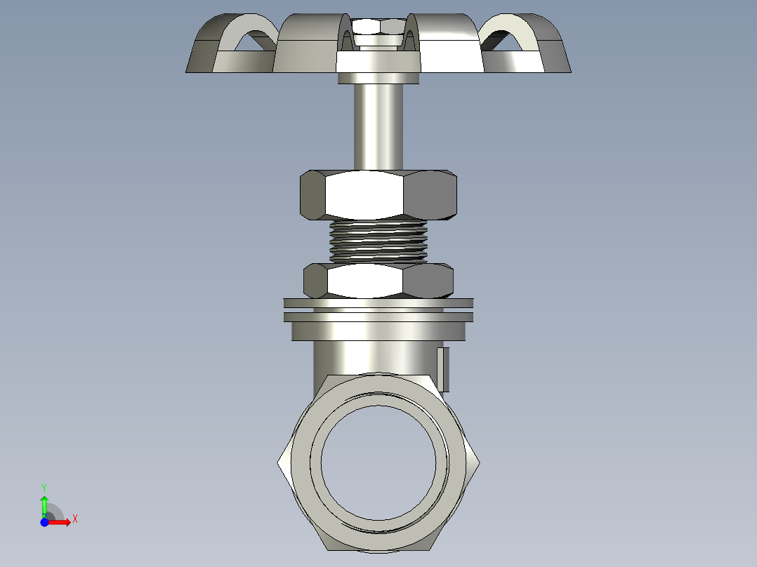 黄铜截止阀DN25前视图
