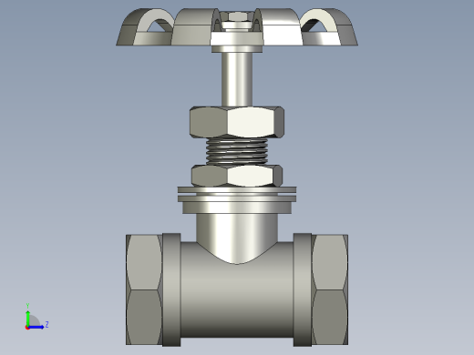 黄铜截止阀DN25左视缩略图