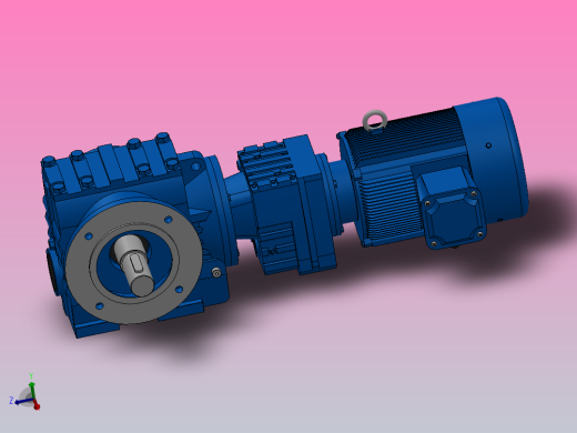 SF67R37组合式斜齿-蜗轮蜗杆减速机SF67R37-Y0.55-4P-198-M1-0°-A
