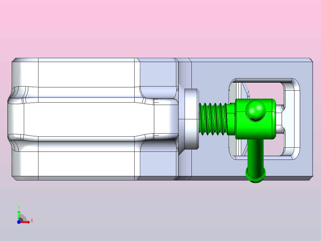 墙钩样式 - 3前视图