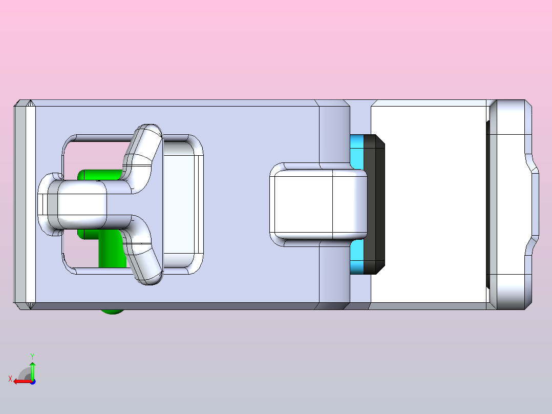 墙钩样式 - 3后视图