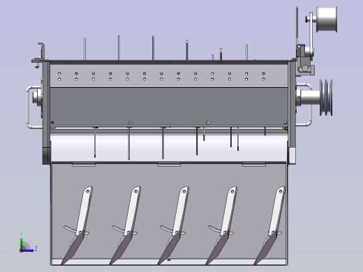 粉碎器装配SolidWorks三维模型左视缩略图