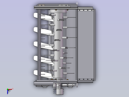 粉碎器装配SolidWorks三维模型俯视缩略图