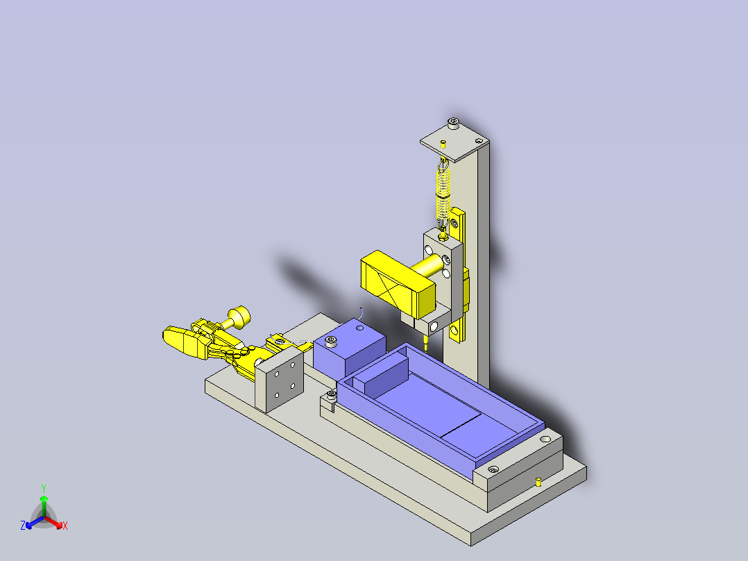 一款导通检查夹具3D模型正等轴测图