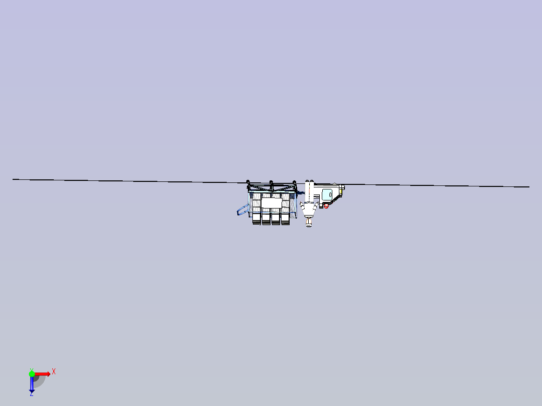 牵引式AGV模型3D图俯视图