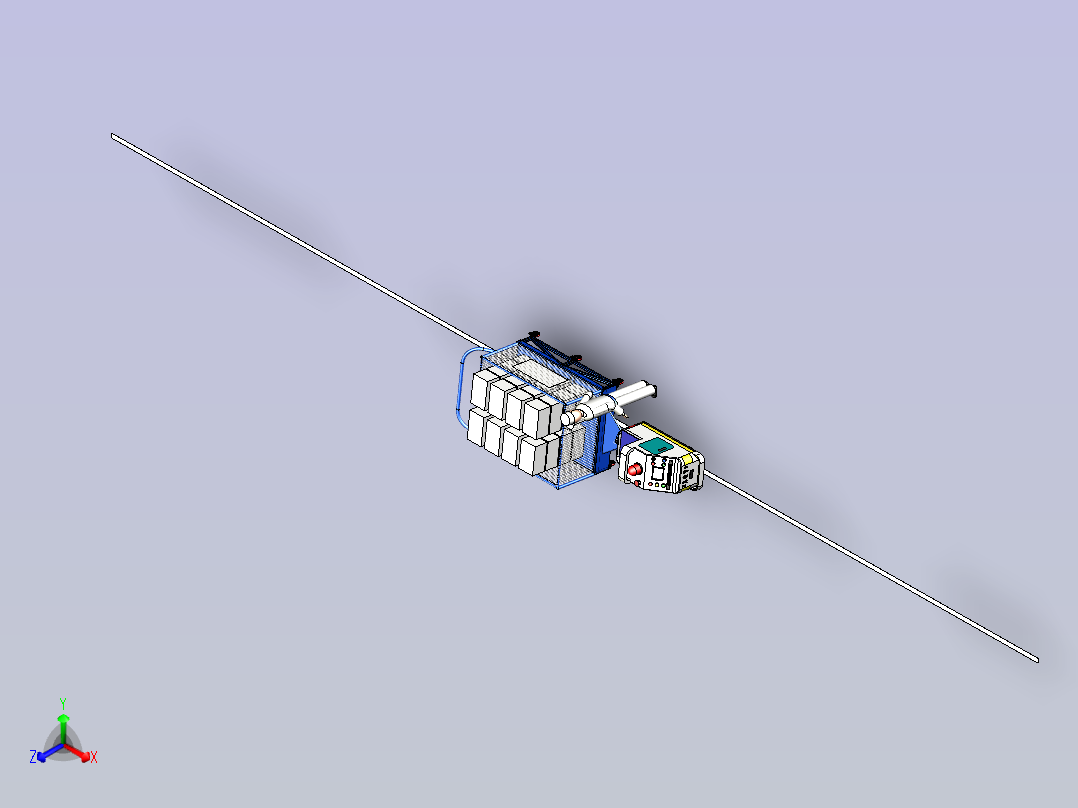 牵引式AGV模型3D图正等轴测图