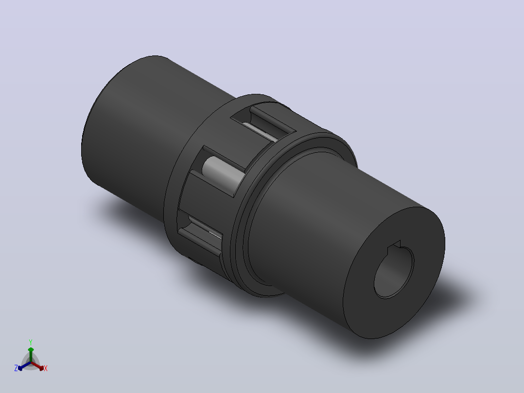 LM型梅花形弹性联轴器_LM2联轴器J120×52／Z18×30正等轴测图