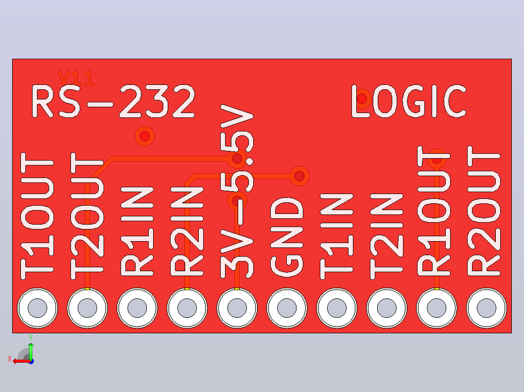 Sparkfun Max3232突破-RS232_TTL收发器后视图