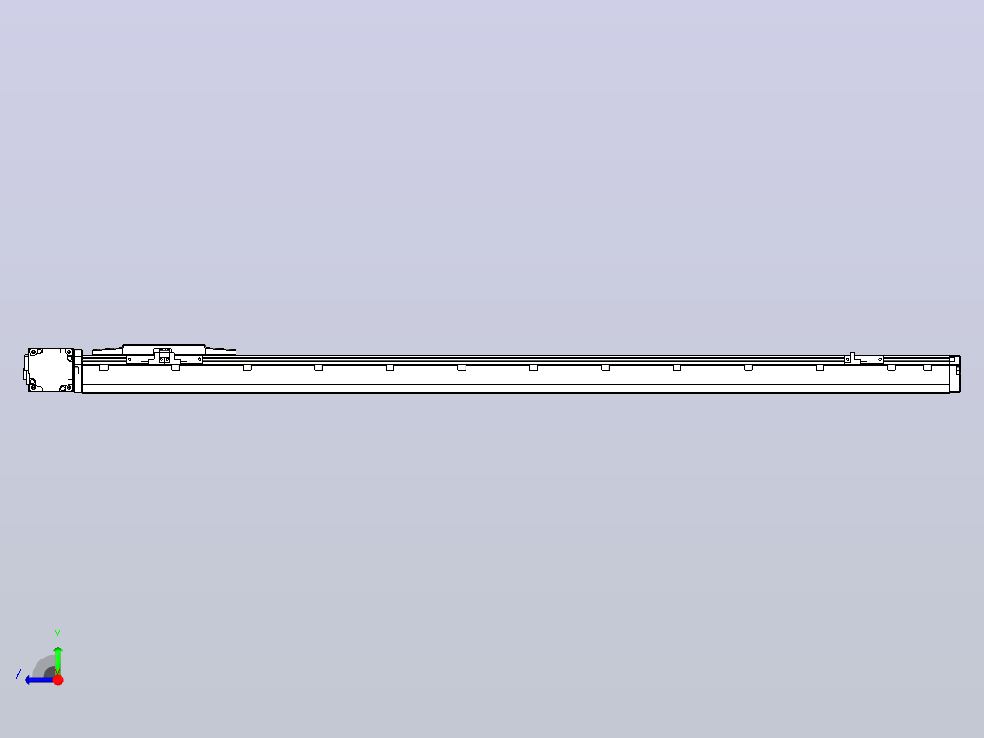 机器人皮带驱动直线轴TPA-GCB-120-P70-L950-DL-M20-N3右视图