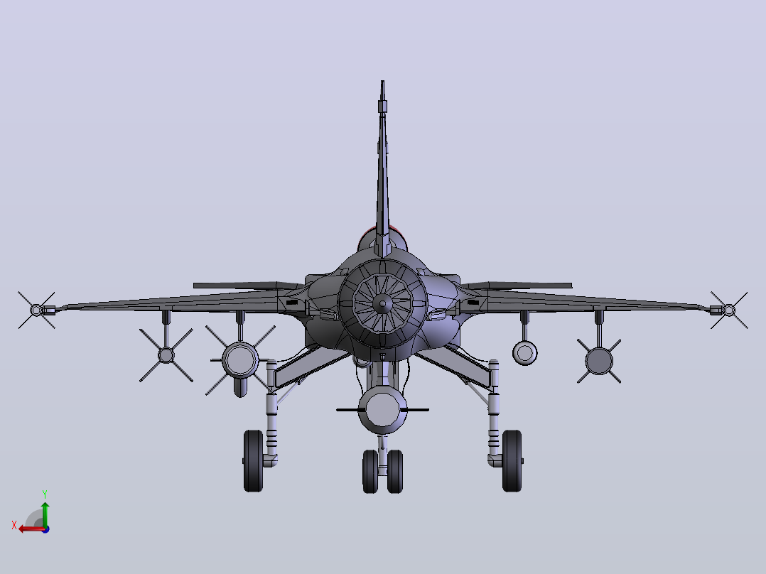 JAS-39狮鹫战斗机后视图
