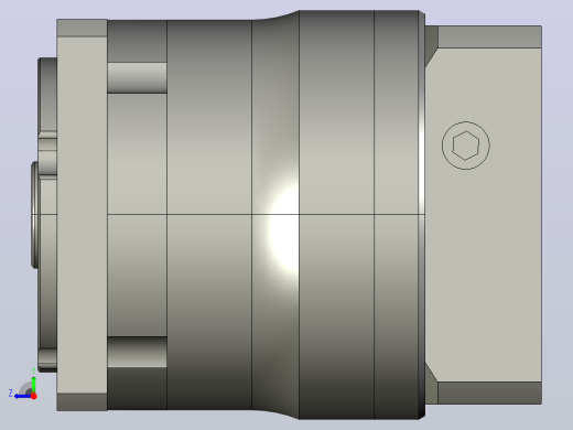 HFK060精密行星减速机[HFK60-K10单级模型(14-30 50-3 4-4.5-70)]右视缩略图