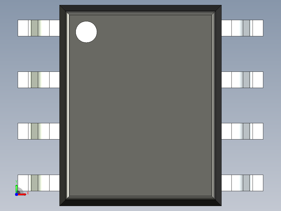 106x SOIC 封装（小外形集成电路）SOIC127P600X173-8N前视图