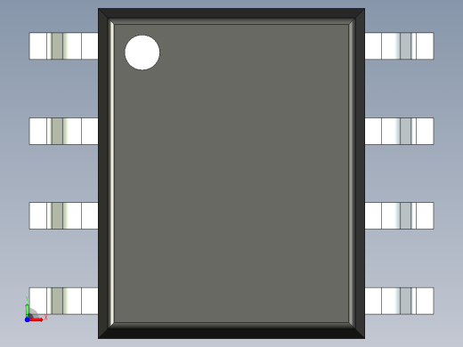 106x SOIC 封装（小外形集成电路）SOIC127P600X173-8N前视缩略图