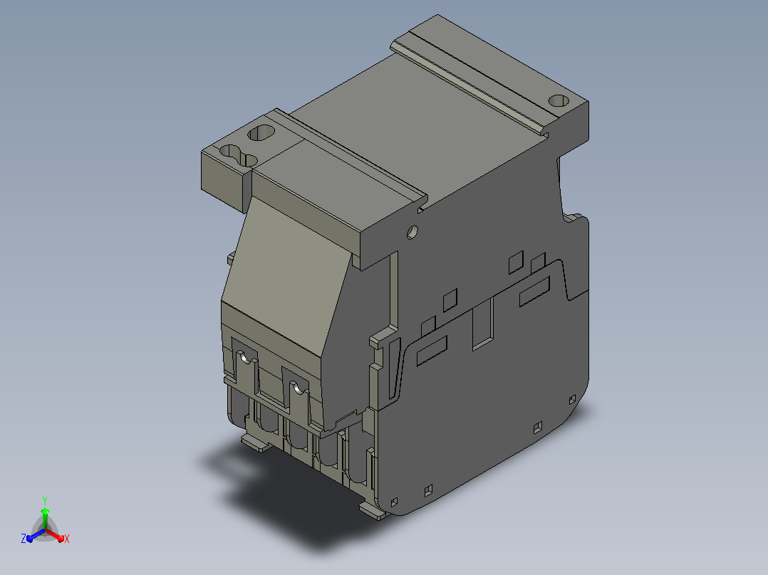 三菱接触器S-T12 AC200V 1A1B C正等轴测图