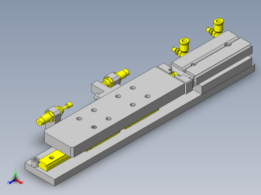 使用气缸的单轴组件正等轴测缩略图