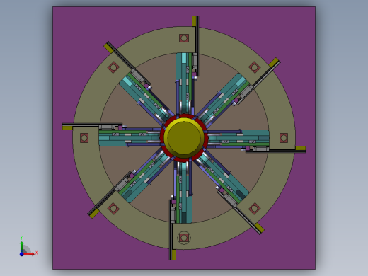 凸轮分割器图纸 机械素材3D图纸自动化设备三维模型前视缩略图
