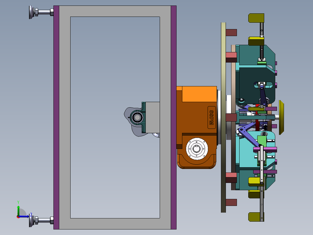凸轮分割器图纸 机械素材3D图纸自动化设备三维模型左视图