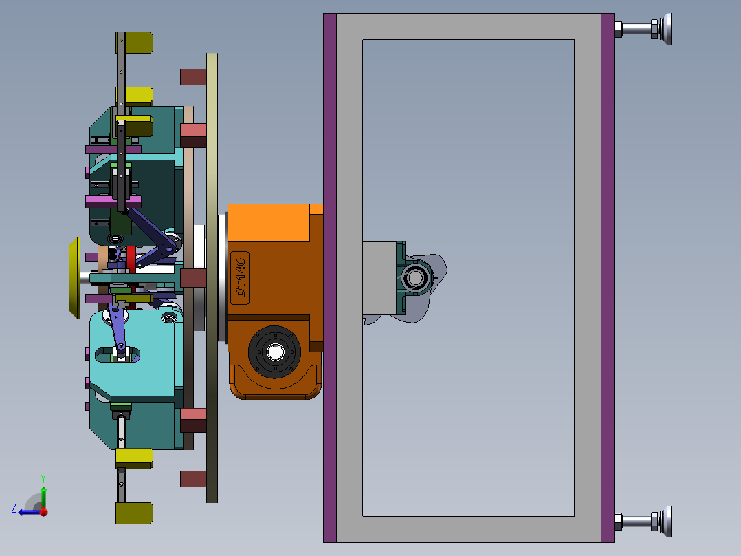 凸轮分割器图纸 机械素材3D图纸自动化设备三维模型右视图
