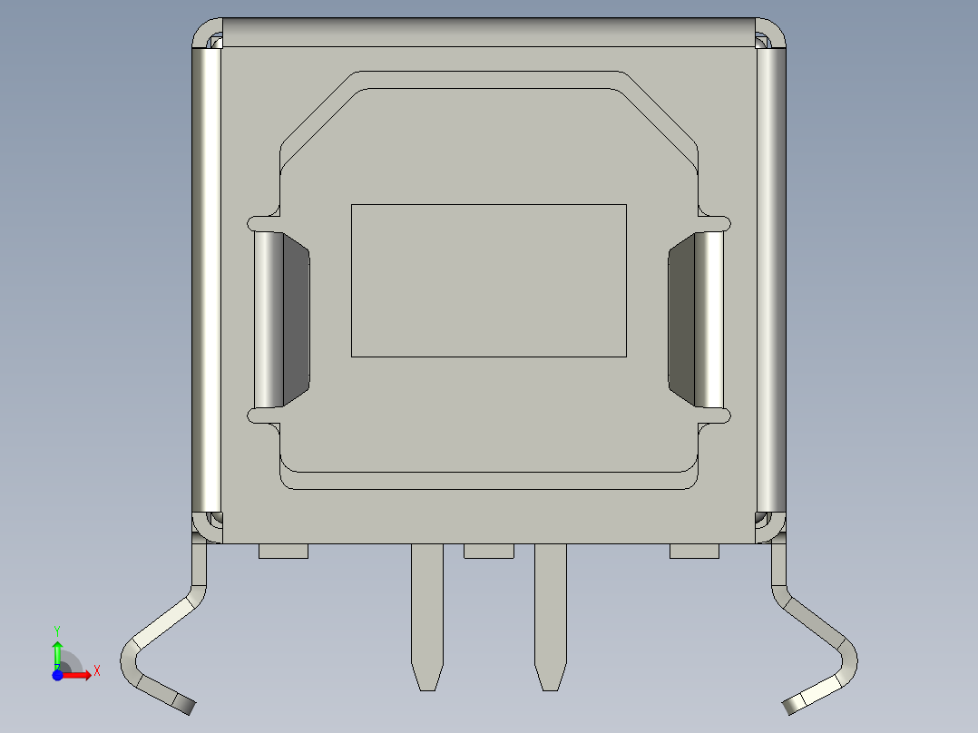 打印机插头前视图