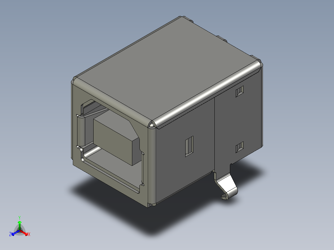打印机插头正等轴测图