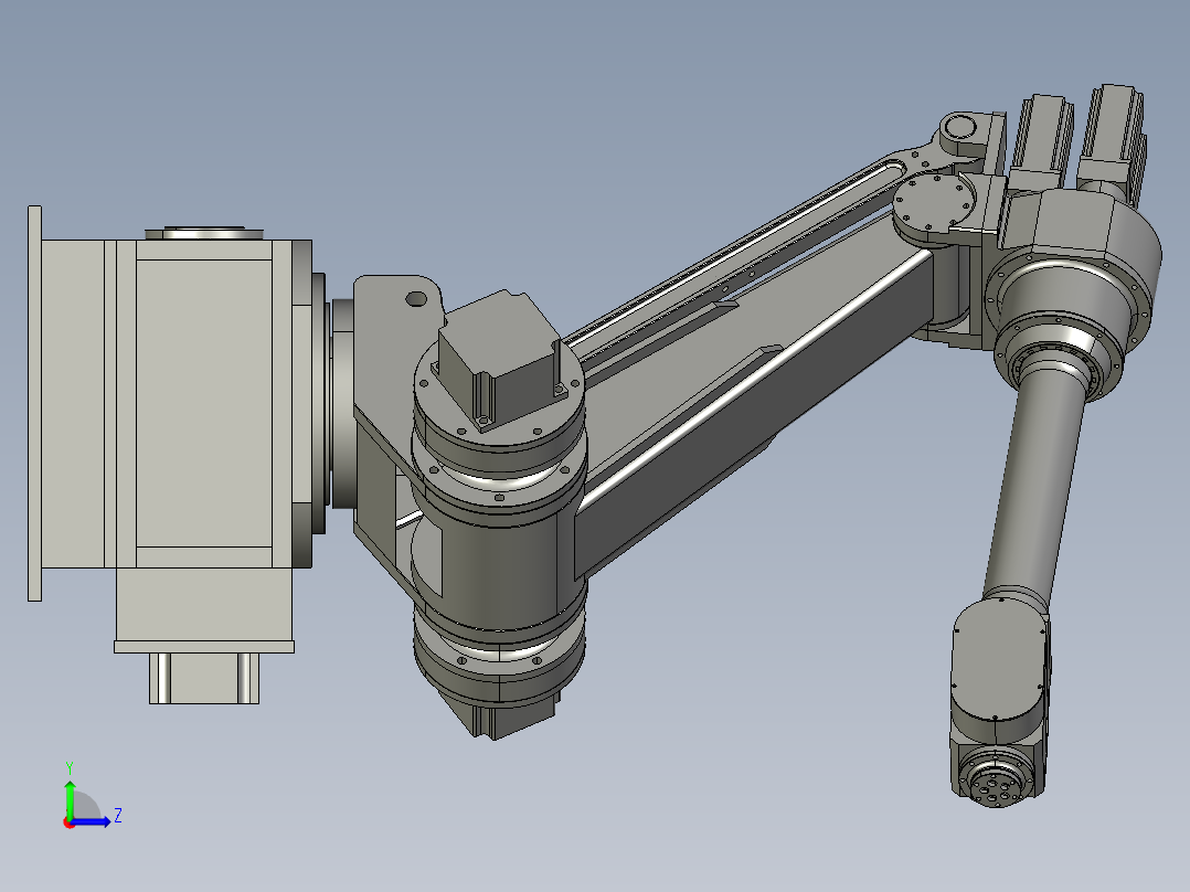 CHX-3六轴机器人3D模型左视图