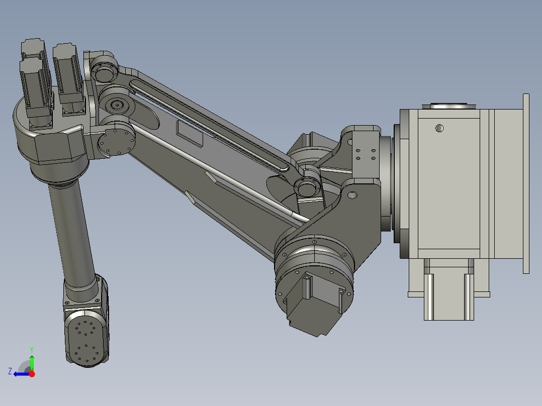 CHX-3六轴机器人3D模型右视图