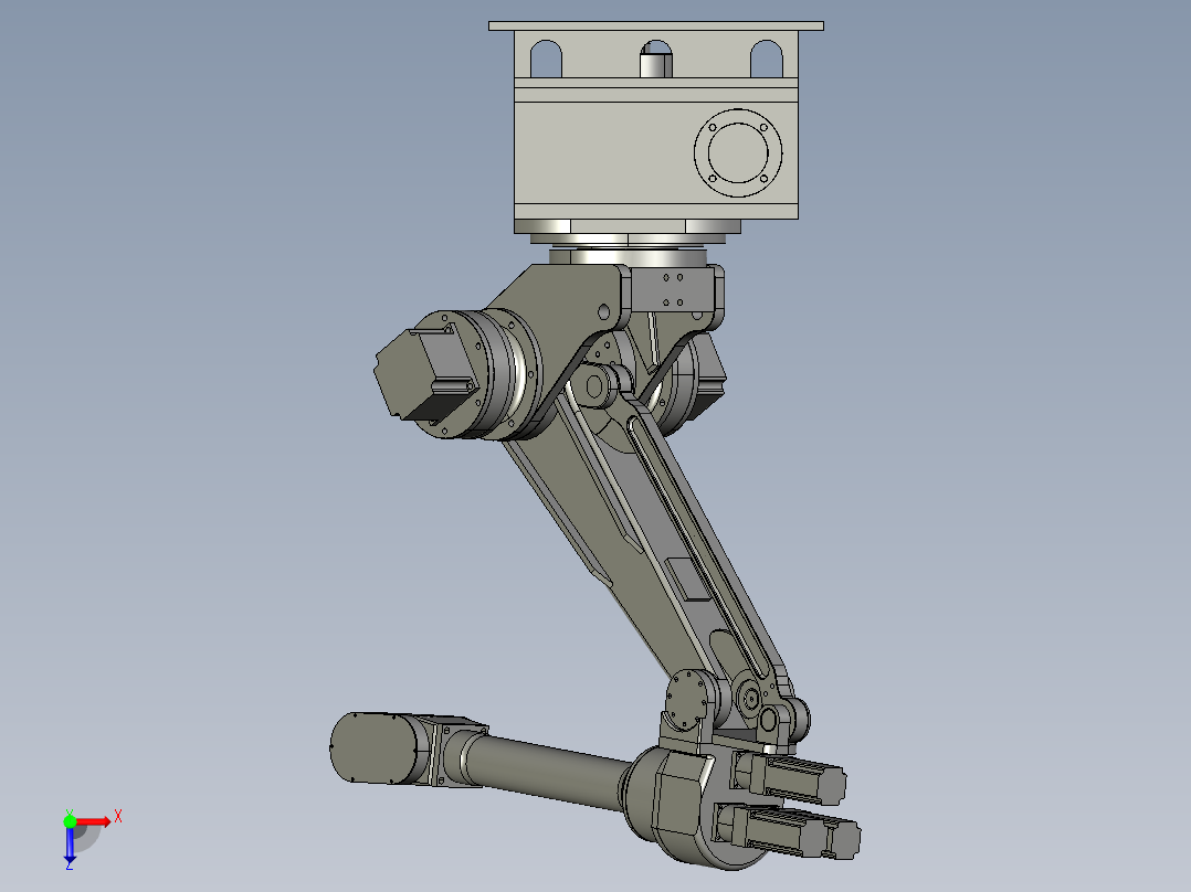 CHX-3六轴机器人3D模型俯视图