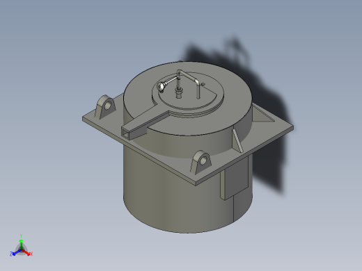 熔化炉3D模型proe