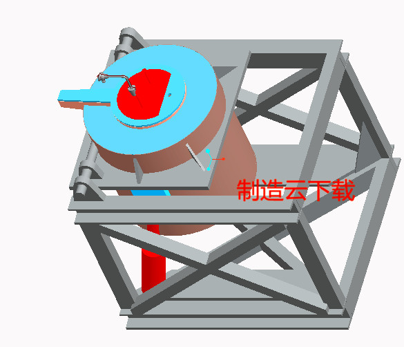 熔化炉3D模型proe