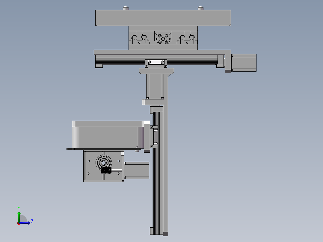 加工中心5轴左视图