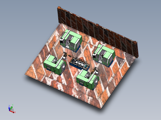 机加工自动化与循环料仓3D图纸H61