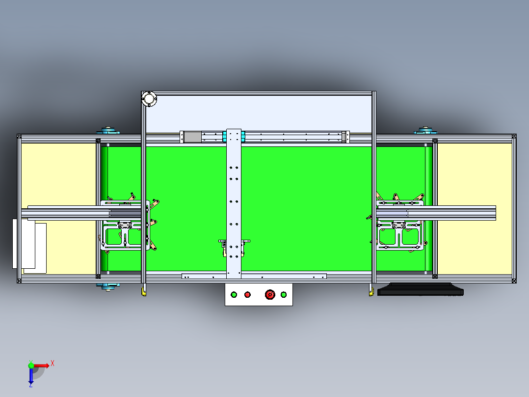 自动检测机俯视图