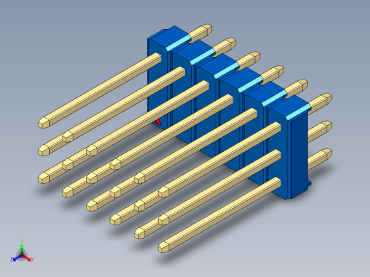 彩色公头100mil（2.54mm）系列-DS1021_blue_3x06p_100mil_Type5_rev1.0