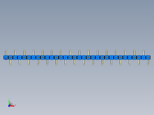 彩色公排针 100mil 2.54mm 系列-DS1022_blue_32p_100mil_Type_SMT_R1_rev1.0前视缩略图