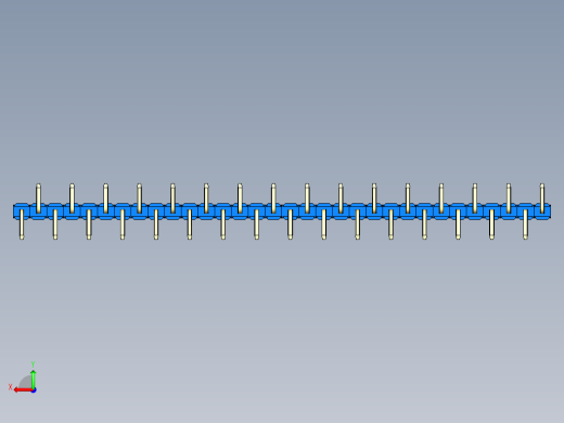 彩色公排针 100mil 2.54mm 系列-DS1022_blue_32p_100mil_Type_SMT_R1_rev1.0后视缩略图