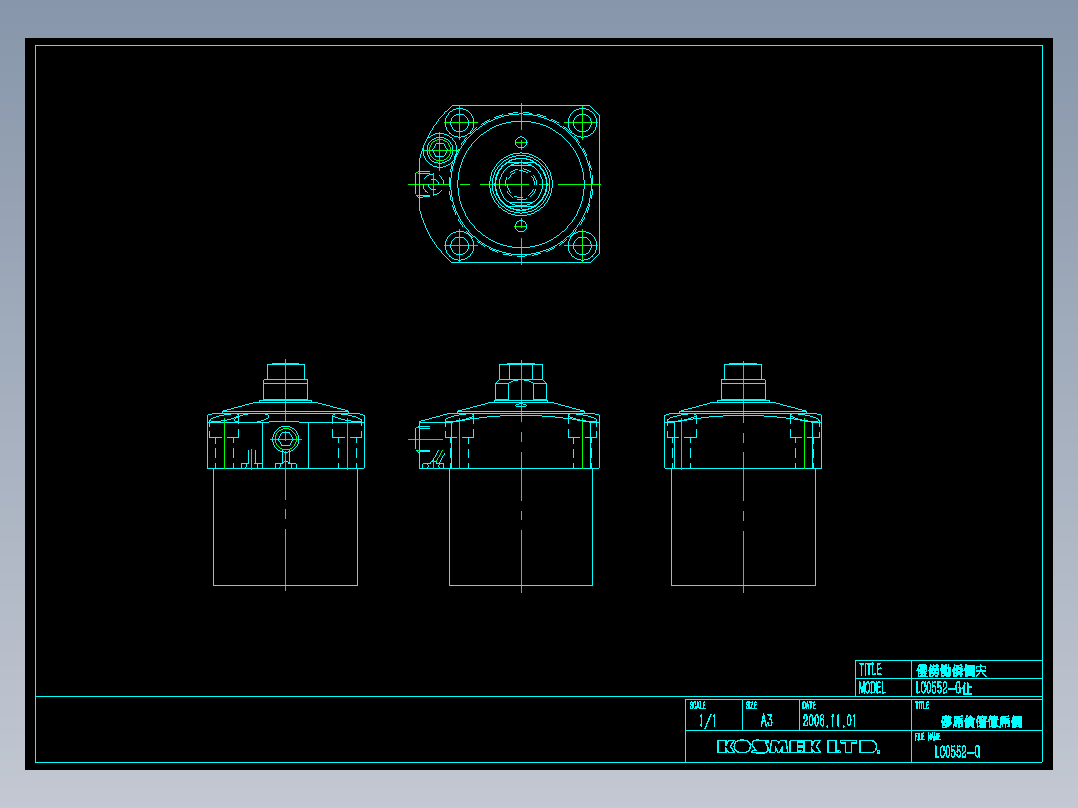 KOSMEKLC0552-Gx_rev1多系列多零件图纸模型多系列多零件图纸模型