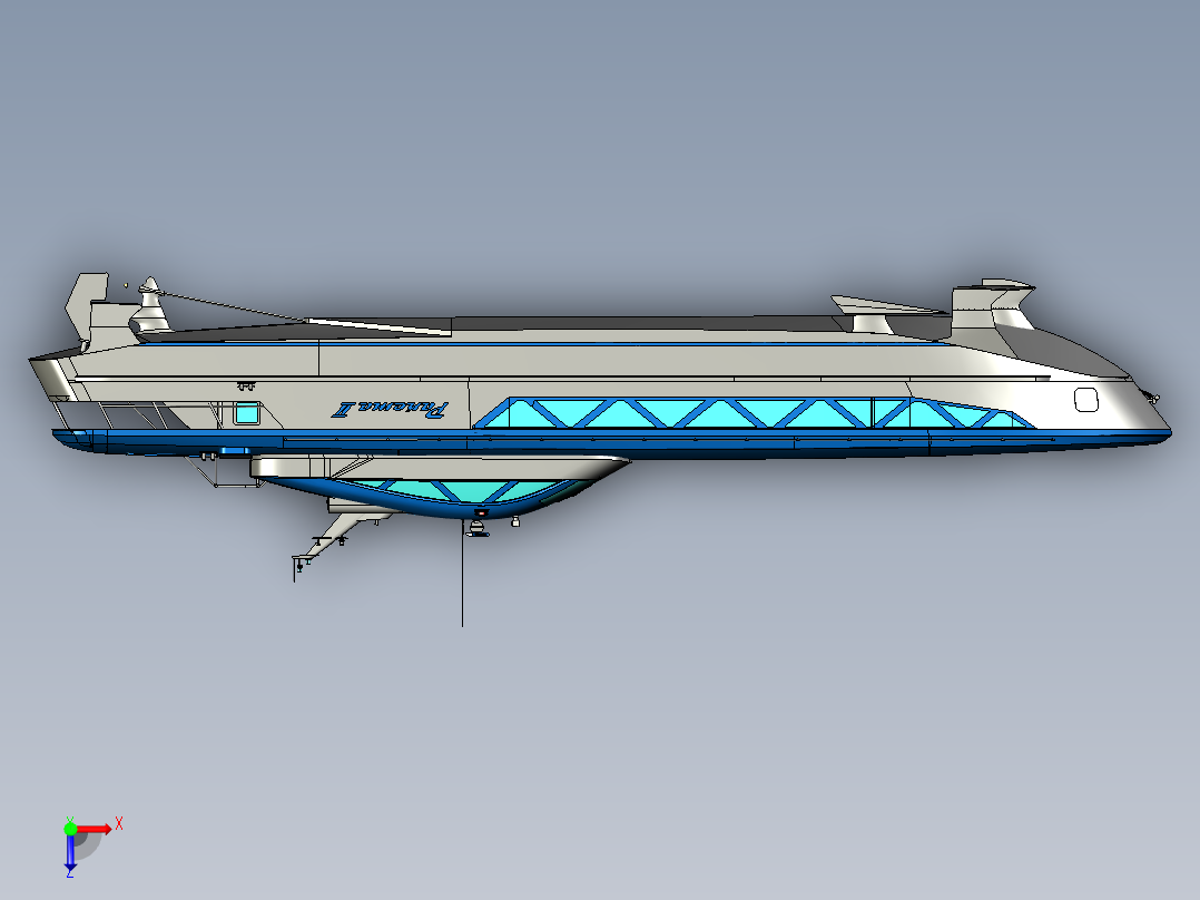Passenger游艇Rocket II船舶俯视图