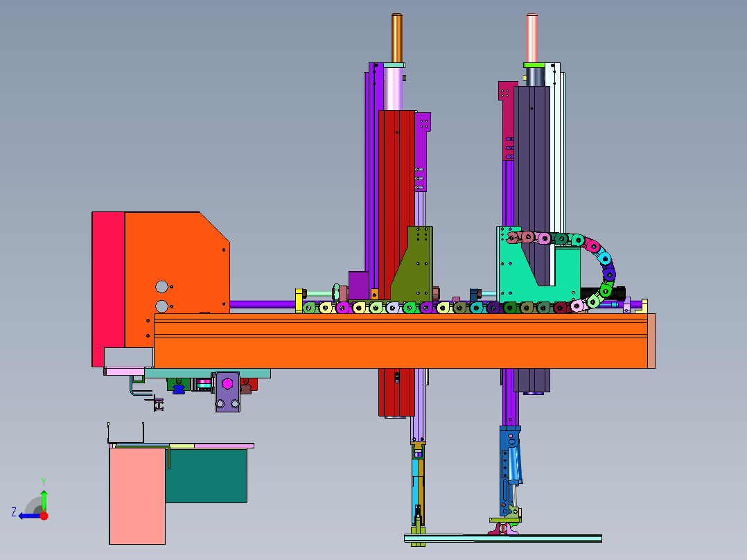 冲压用自动智能机械臂右视图