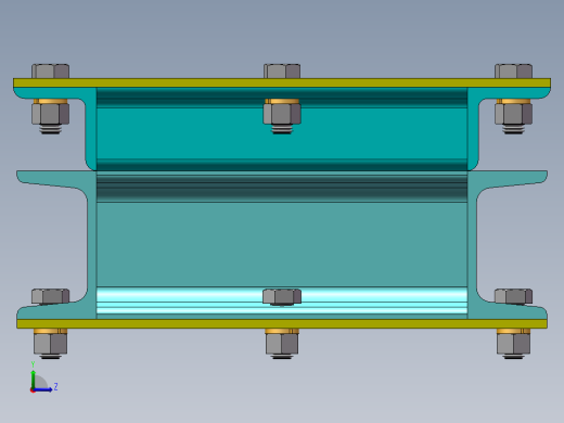 气动调节闸板左视缩略图