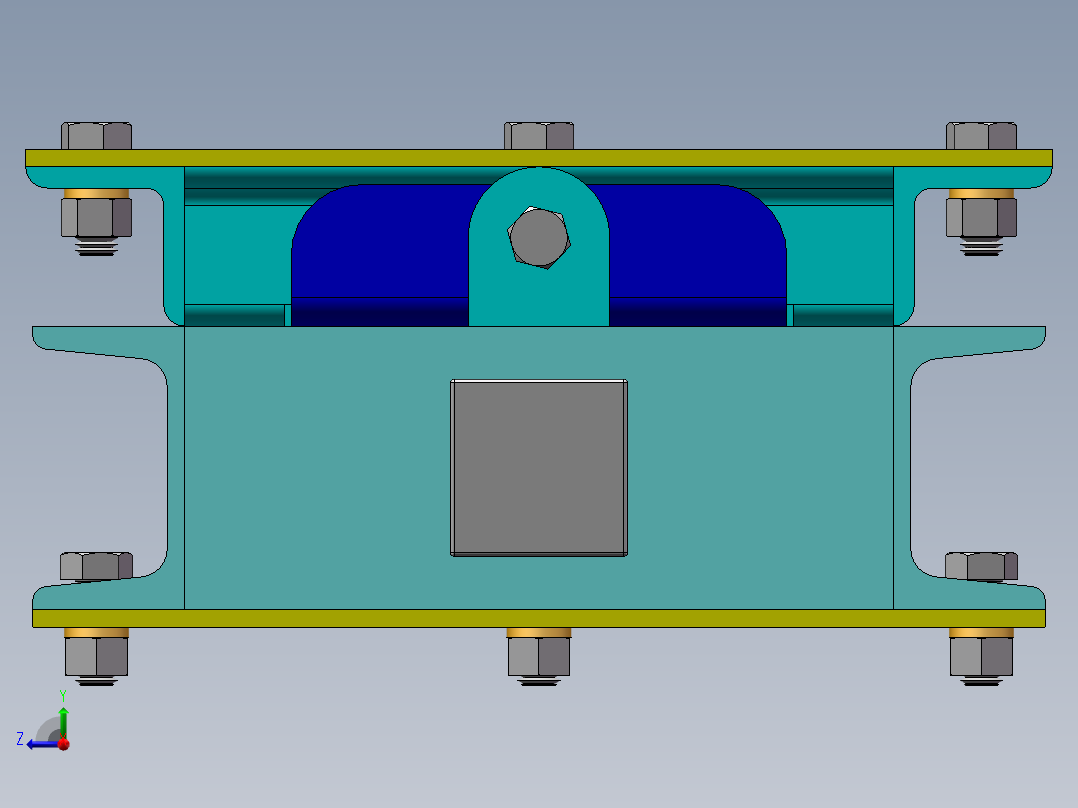 气动调节闸板右视图