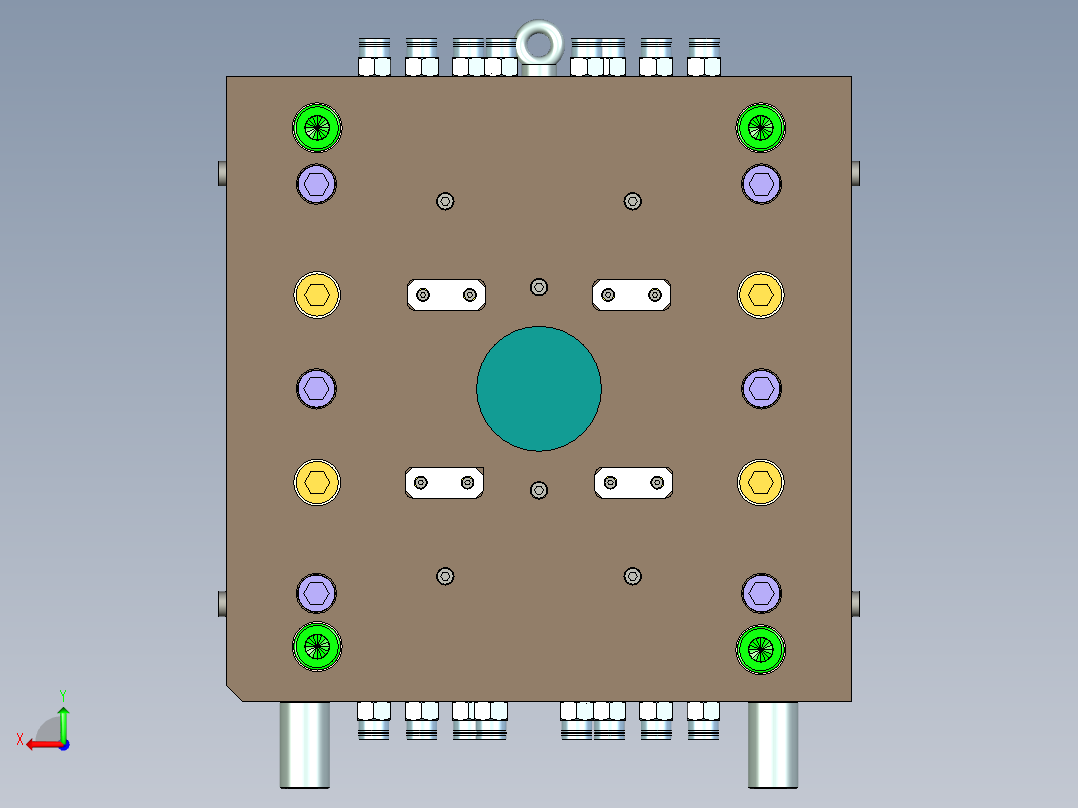 散热风扇模具后视图