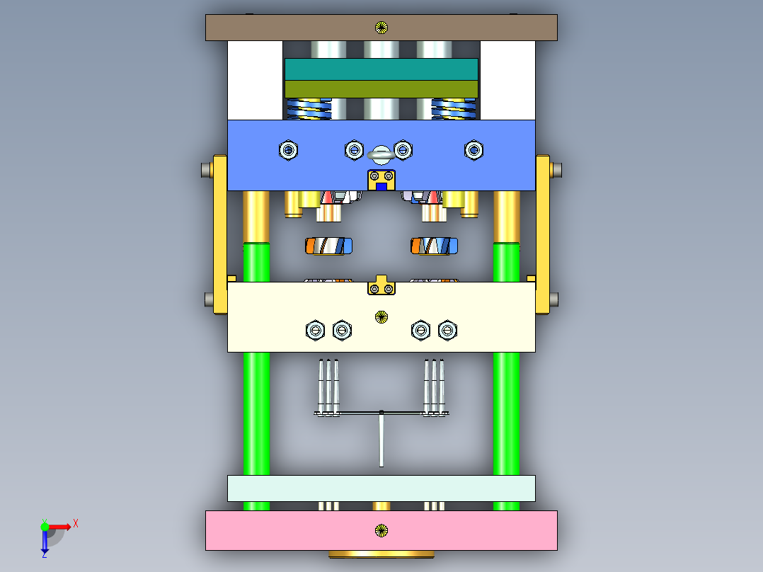 散热风扇模具俯视图