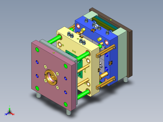 散热风扇模具正等轴测缩略图