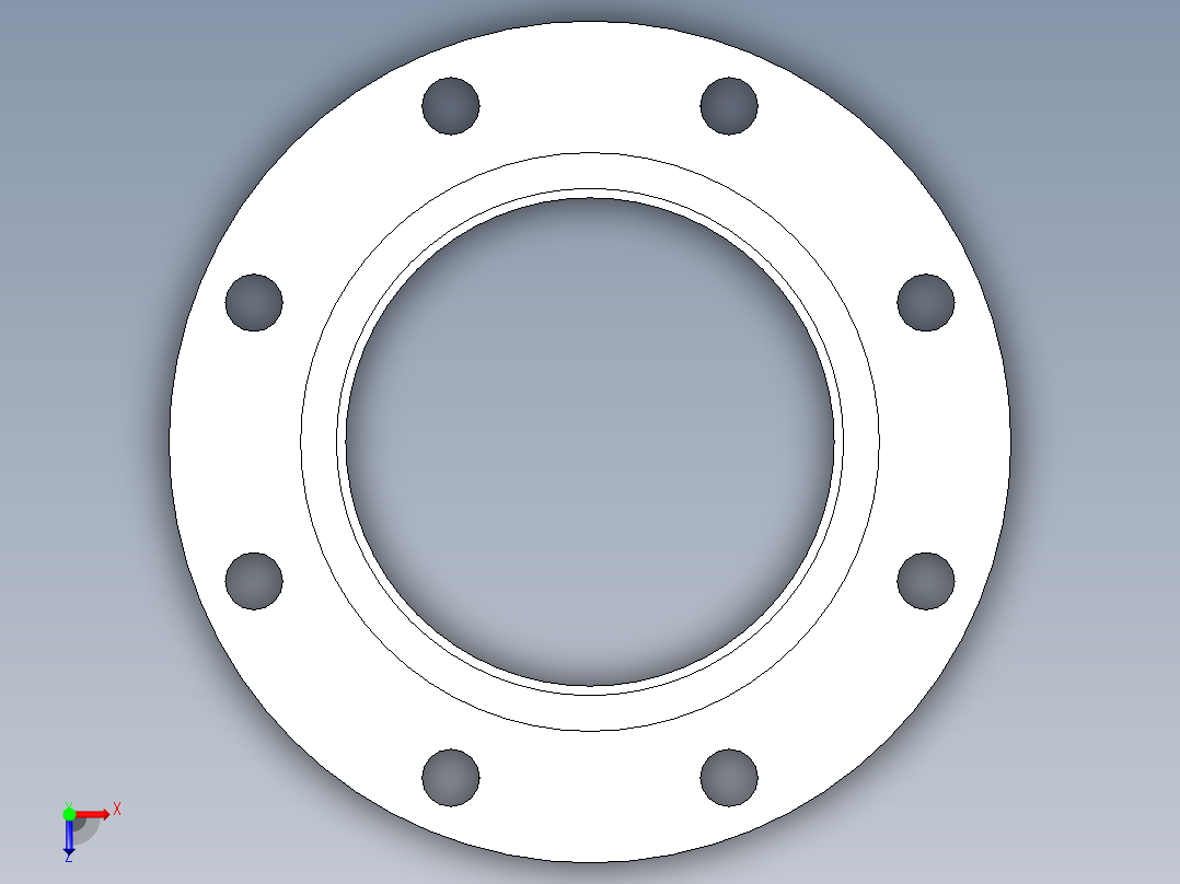 聚氯乙烯配件23-Sch80_Flange One-Piece_SOC_851-060_6in俯视图
