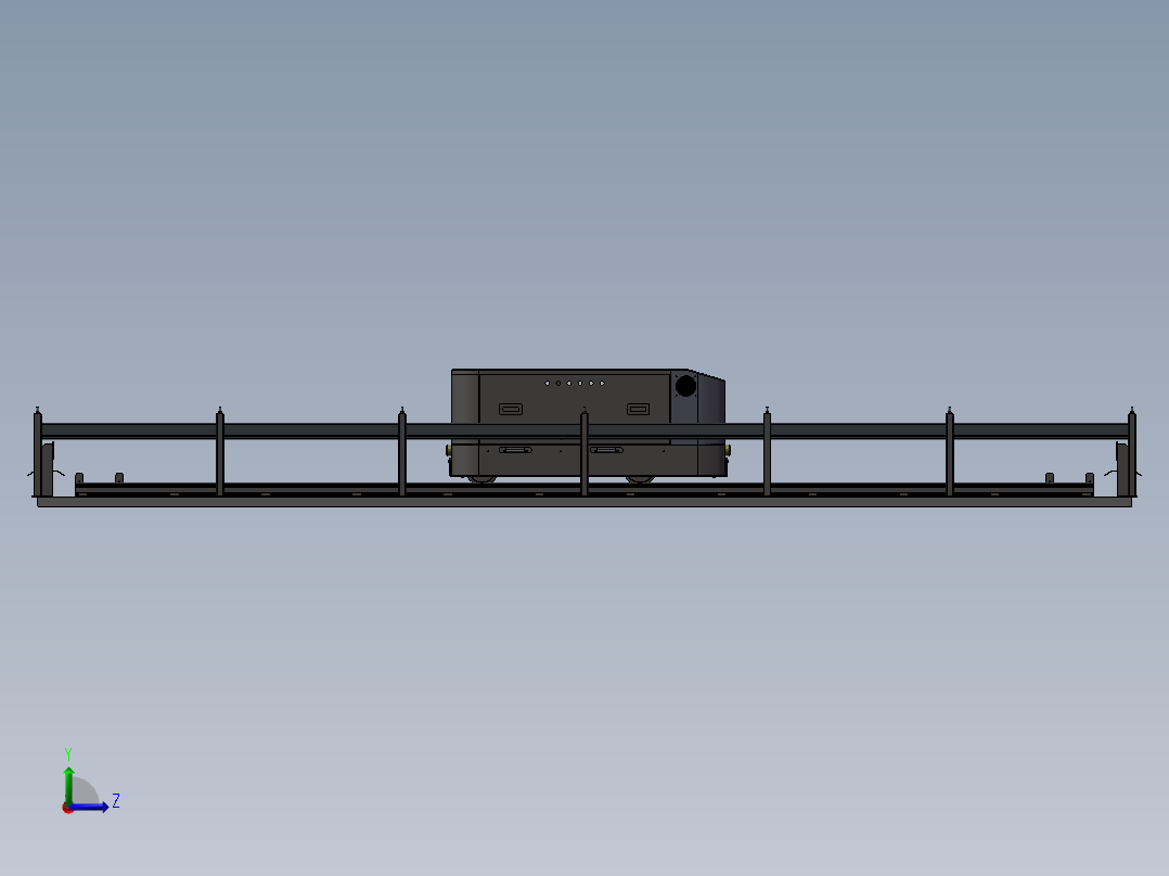 物流自动化必备RGV(穿梭车)左视图