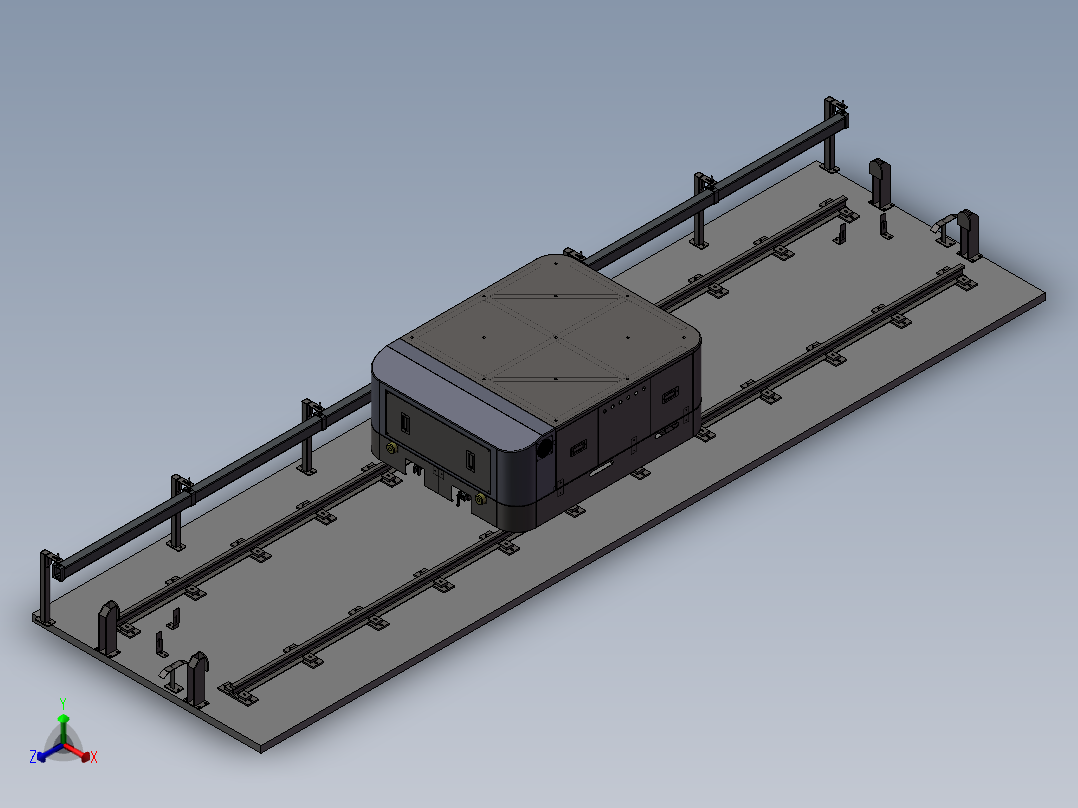 物流自动化必备RGV(穿梭车)正等轴测图